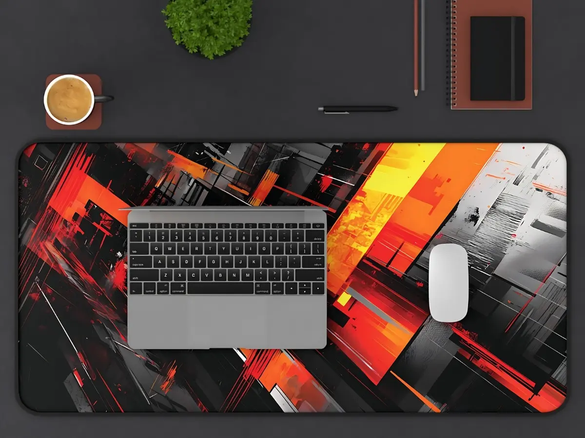 Gaming Mouse Pad Desk Mat  - Abstract Ergonomic Gaming Computer Keyboard Laptop Mousepad - Vibrant, Non-Slip Design for Professionals, Creatives & Gamers - Gaming Mousepad for Girls - Artisan Mousepad - Best Gaming Mousepad, Neoprene mat