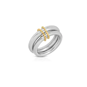 EVERLY STACKED (MIXED METAL) RING