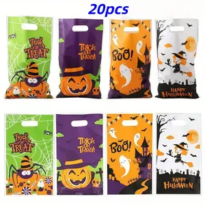 20pcs Halloween Candy Bags, Fun Halloween Party Packaging, Trick or Treat Gift Bags, Halloween Handbags, Festival Decorative Bags