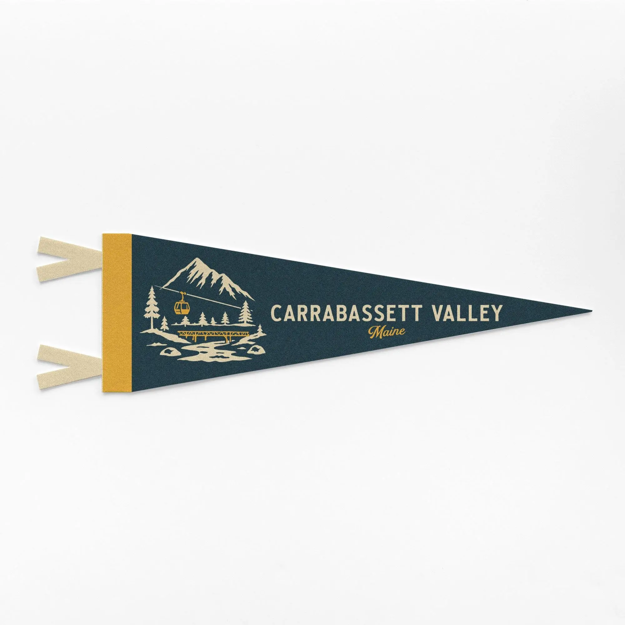 Carrabassett Valley Maine Felt Pennant