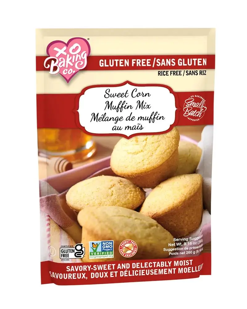 XO Baking Co. Gluten-Free Rice-Free Soy-Free Dairy-Free Non-GMO “Small Batch” Sweet Corn Muffin Mix