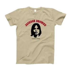 Retro Beige Jackson Browne Graphic Tee - Unisex Vintage Style Shirt Cotton Fit