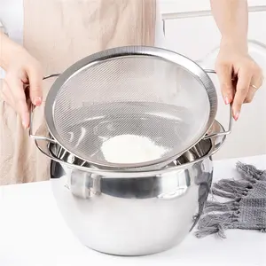 Stainless Steel Food Drain Basket, 3 Counts/set Metal Colander with Handle, Modern Colander Strainer for Kitchen Pasta, Salad, Vegetable, Rice, Fruit, Kitchen Accessories