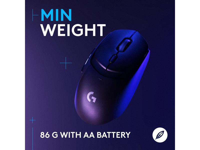 Logitech G309 LIGHTSPEED Wireless Gaming Mouse, Lightweight, LIGHTFORCE Hybrid Switches, HERO 25K Sensor, 300+ Hour Battery Life With AA Battery, 6 Programmable Buttons, PC & Mac - Black