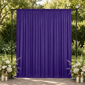10ft x 10ft Spandex Backdrop Curtain Purple, 4-Way Stretch Wrinkle-Free Photo Booth Backdrop with Rod Pockets for Wedding & Events