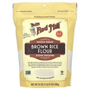 Bob's Red Mill Brown Rice Flour, Whole Grain, 24 oz (680 g) Bob's Red Mill Brown Rice Flour, Whole Grain, 24 oz (680 g)