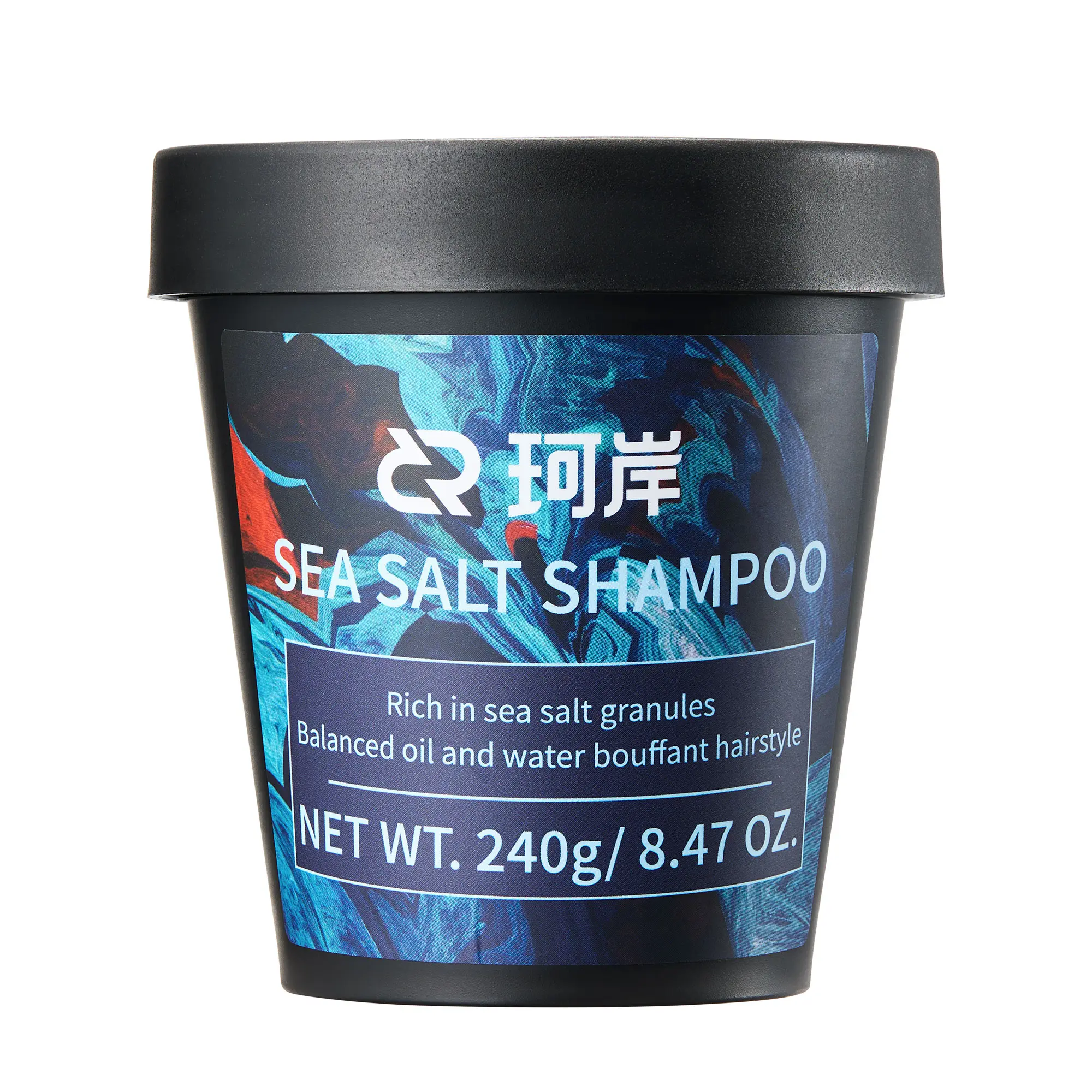 Sea salt shampoo deeply cleanses and cares for the scalp, contains hyaluronic acid to moisturize the hair, soothes the hair from the roots to the ends, removes greasiness, and is a must-have for refreshing summer, 8.47OZ.