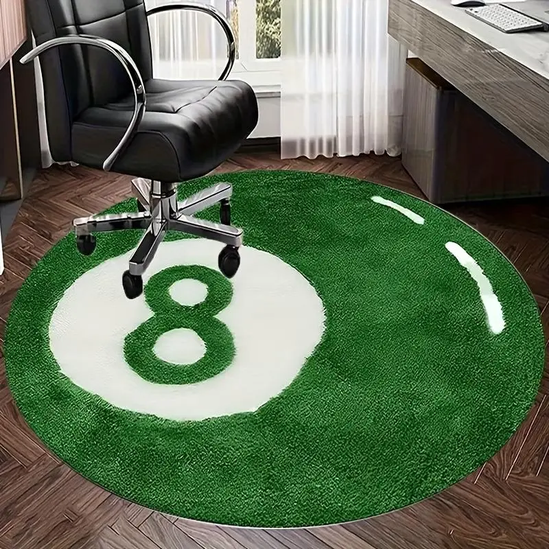 VIKAMA Vibrant Green No. 8 Ball Carpet Noise-Reducing Anti-Slip Living Room Sofa Mat Study Office Carpet Home Décor