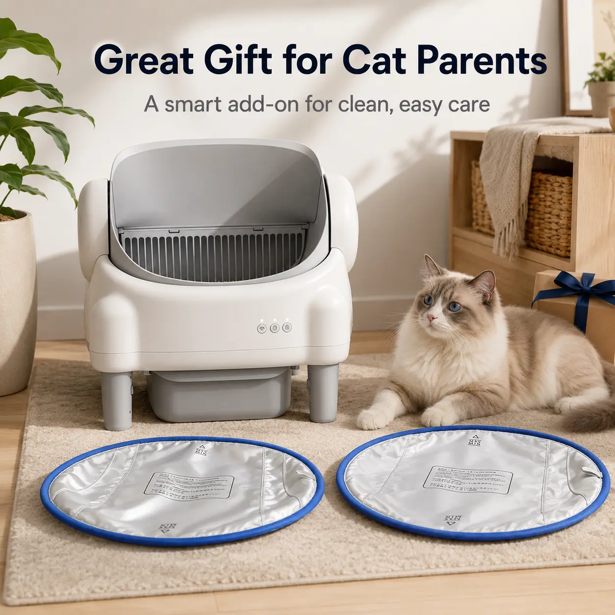 High-performance triple-proof EVA mat, replaceable sand mat, specialized for open-style smart cat litter boxes, triple-proof mat max