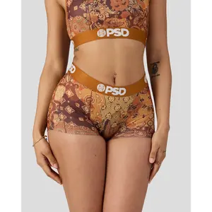 PSD Women's Coco Paisley Boy Short Underwear - Comfortable, Breathable, Ultra-light Fabric