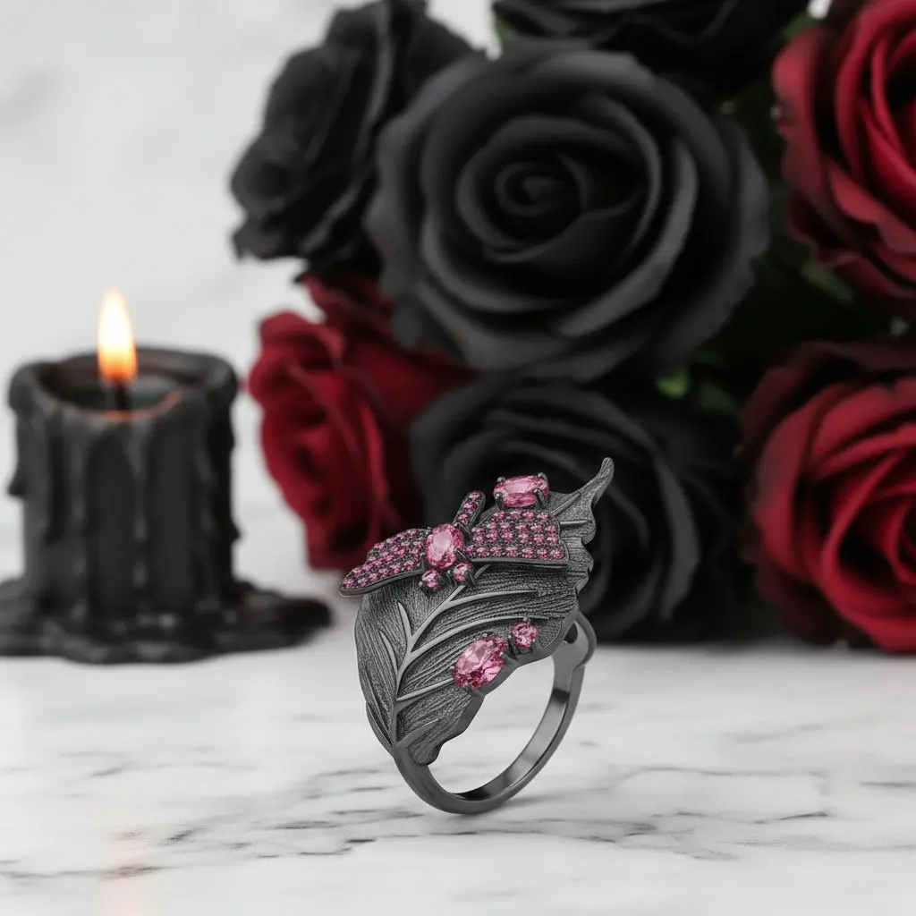 0.88Ct Rhodolite Garnet Adjustable Ring