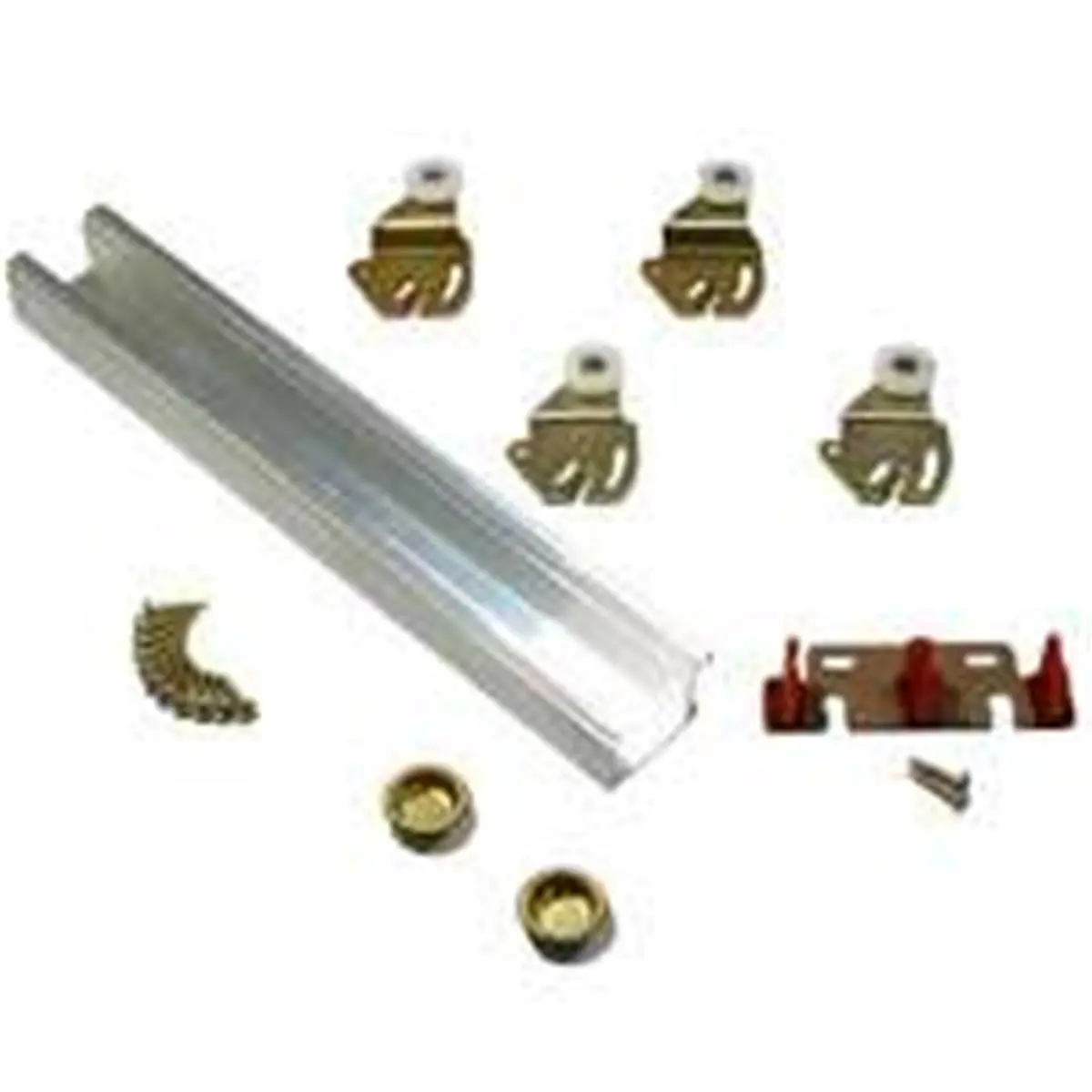 LE Johnson Products 2200482D Functional Sliding Barn Door Bypass Hardware Set - 2-Door Design, 48-Inch Compatibility, Metal Parts for DIY Users