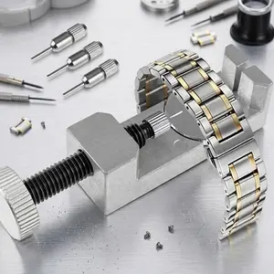 Professional Watch Repair Kit with DIY Non-Slip Handle, Anti-Scratch Metal Band Adjusting Tools, Portable Case for Home & Travel, Includes Link Remover, Pin Tool, Watch Band Replacement Kit