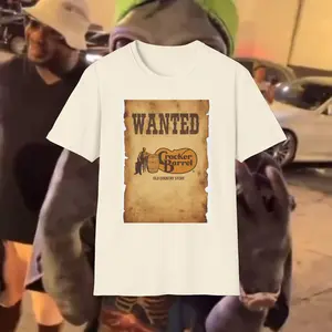 Vintage Cracker Barrel T-Shirt Tee, Cracker Barrel Logo, Western Outlaw Top, Retro Cowboy Shirt, Old Style Bandit Apparel