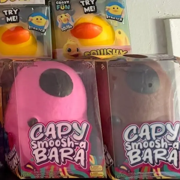 Capybara Squishy Toy, Capy-Smoosh-A-Bara Stress Relief Gadget, Anxiety Relief Product, Decompression Squeeze Sensory Stress Reliever, Sensory Calming Classic Novelty Toy