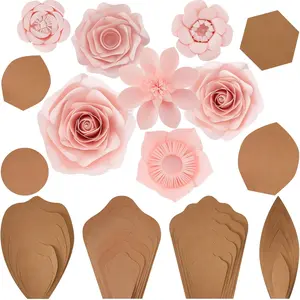 28 count Paper  Template Kit DIY Paper Flower Decorations for Wall Rose Peony Daisy Daffodil Template Kit for Wedding Birthday  Shower Photography Backdrop