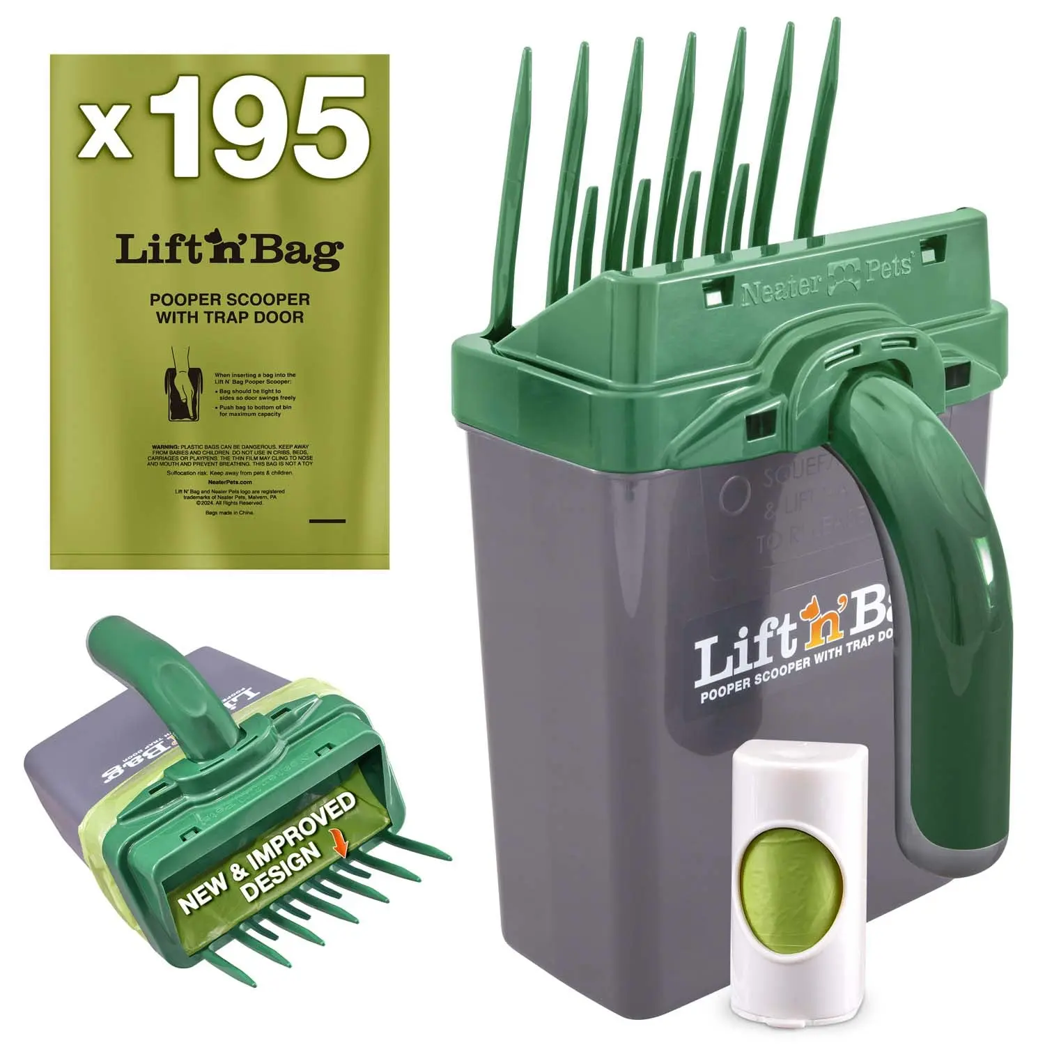 Green Scoop w/ Gray Bin