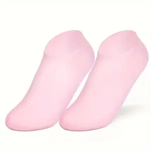 2/1 pair Silicone Moisturizing Socks, Reusable High Elasticity Socks, Suitable for Dry Skin Night Spa Treatment, Non-slip Gel Heels Suitable for At-home Foot Care, Foot Care Product