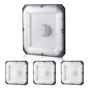 VEVOR 4 Pack LED Canopy Lights, 150W, 16500LM 5000K Daylight Commercial Industrial Outdoor Canopy Lights, 12.4x12.4 Surface Mount Ceiling Lighting for Gas Station Warehouse Garage Street Shop, IP65