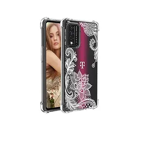 Phone Cases for T-Mobile REVVL V+ 5G Case, Soft TPU Shock Absorption Flexible Gasbag Protection Case Cover for T-Mobile REVVL V Plus 5G (Whitelace)