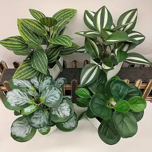 Artificial Plant (4 Counts/set), Realistic Potted Plant, Faux Plant for Home Office Decor, Indoor Plants Decor, Perfect Housewarming Gift, Artificial Outdoor Plants