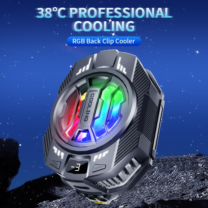 2026 Upgrade Phone Cooler, Portable Lightweight Fast Cooling Fan, LED Display Radiator, Low Noise,  Smooth, Games, Live