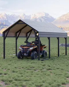 Gaomon 12x13 ft Metal Carport Shed, Steel Frame, Reinforced Rust-Proof Structure, All-Weather Steel Roof, Permanent Shelter for Cars, Motorcycles