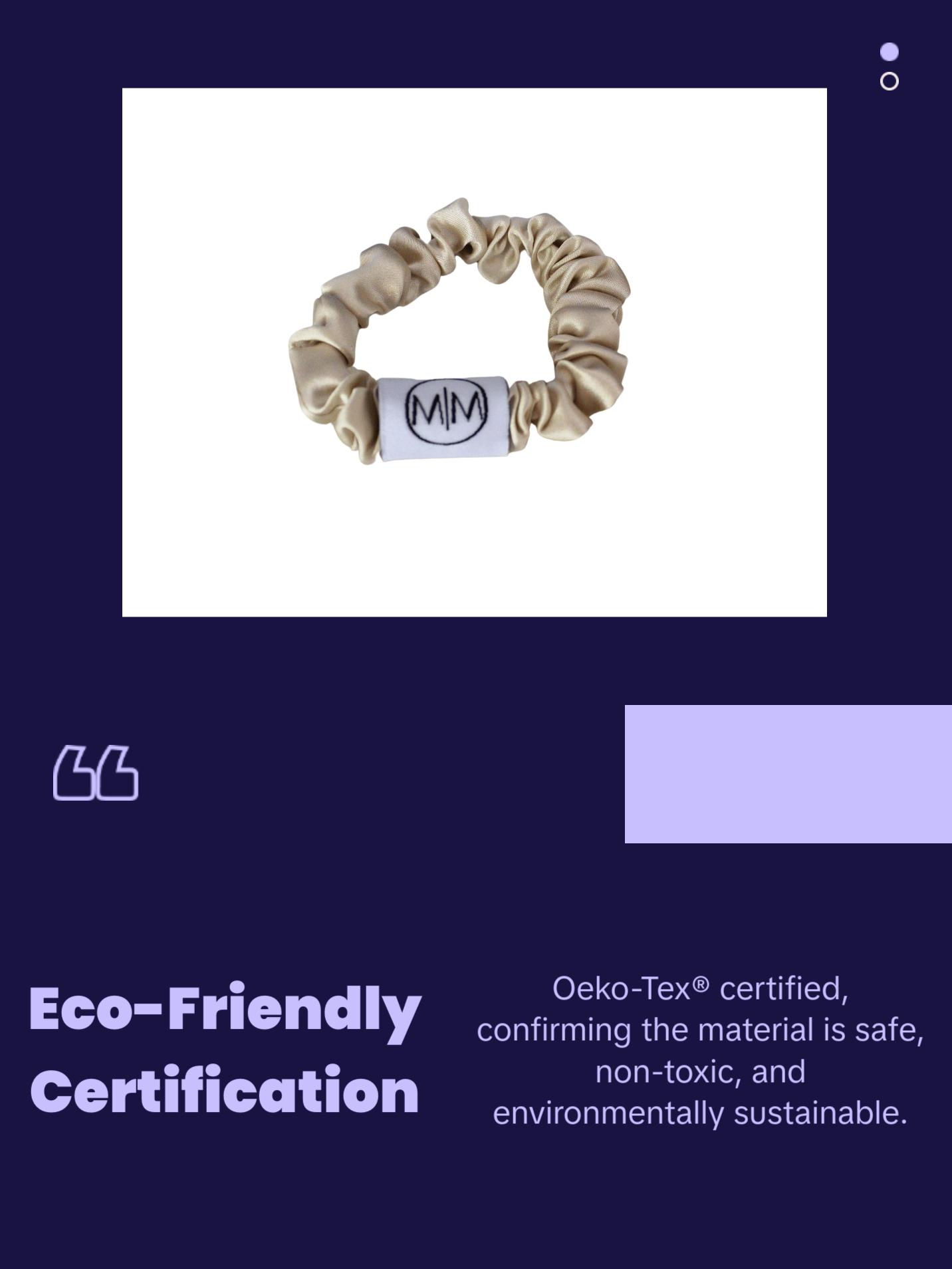 100% Pure Silk Hair Scrunchie- Skinny 1.5CM