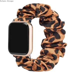 2026 New Elastic Hair Band Style Leopard Print Watch Strap, Soft Stretchable Fashion Replacement Band for All Smart Watch Series