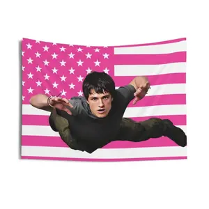 Josh Hutcherson Meme Flying Tapestries, Josh Hutcherson Pink Flag, Josh Hutcherson Indoor Wall Tapestries(3x5ft) Home Decor Gifts Outdoor Gatherings
