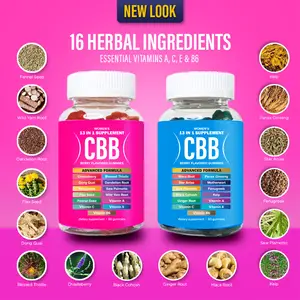 CBB Gummies Combo Pack - Women’s Support Supplement - Essential Vitamins - Herbal Ingredients - Berry Flavored - 2 Bottles - 1 Month Supply