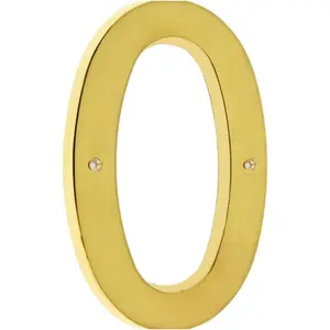 3 Inch  Bright Solid Brass Door House Numbers and Street Address Plaques Numbers for Residence and Mailbox Signs.