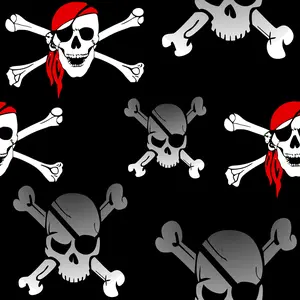 Pirate Skull Quilting Cotton Fabric