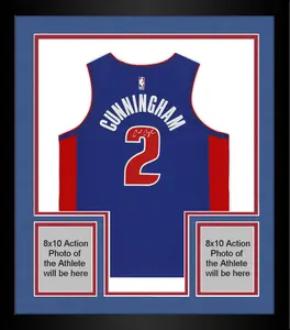 Framed Cade Cunningham Detroit Pistons Autographed Blue Nike 2021-22 Icon Swingman Jersey - Fanatics Authentic Certified