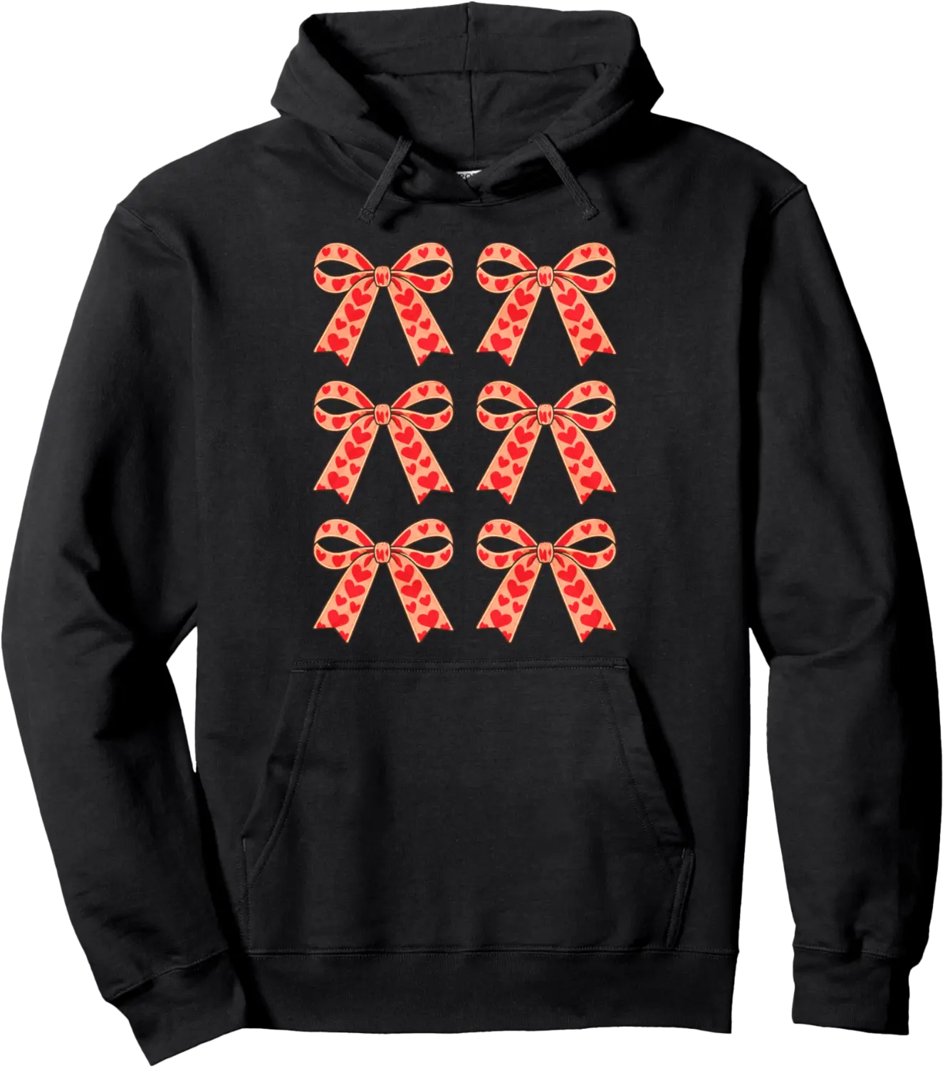 Cute Red Ribbon Hair Bow Tie Butterfly Heart Women Girls Pullover Hoodie - Jamespatric Shop 50B0DS9R71YZ