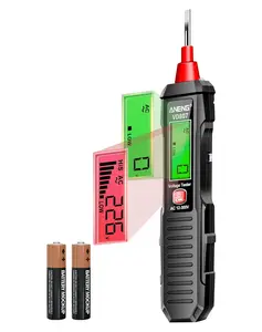 VD807 Non Contact Voltage Tester,Electrical Tester Pen, Range AC Voltage,Light Bulb Tester Tools with LCD Display,Flashlight,Pocket-Sized Pen Detector,Buzzer Alarm,Wire Breakpoint Finder,Black