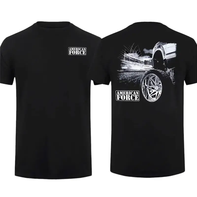 American Force Short Sleeve Shirt, Truck Enthusiast Cotton Crewneck Top Unisex Apparel Menswear, Cotton Tee