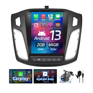 Android 13 Car Stereo Radio Compatible with Ford Focus 2012 2013 2014 2015 2016 2017 2018,9.7 Inch IPS Touch Screen Head Unit, Wireless CarPlay Andriod Auto/GPS/WiFi/Bluetooth/Mirror Link/Backup Camera