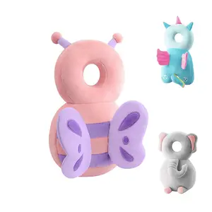Baby Head Protector Backpack, Toddler Walking Fall Head Protection, Pink Butterfly