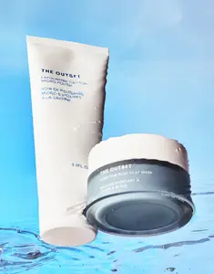 The Outset Deep Clean Duo Squalane Infused for Radiant Skin & Pore Purification 3.3 Fl Oz Exfoliating Care Cream Mask & 1.7 Fl Oz Purifying Blue Clay Mask