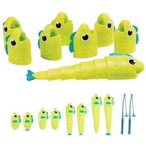 “Who Can Catch the Longest Fish?” Master Fishing Toy - 2 Magnetic Poles Educational Game Develops Reaction & Cognition，Novel Stress Relief Gift for Birthday