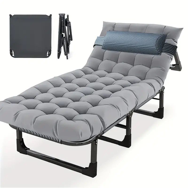 Outdoor Only 500LBS Heavy-Duty Camping Folding Bed - Durable 1200D Oxford Travel Bed for Adults, Travelers, Beaches, And Camping Adventures with Comfortable Adult Mats - Portable, Water-Resistant, And Easy to Assemble