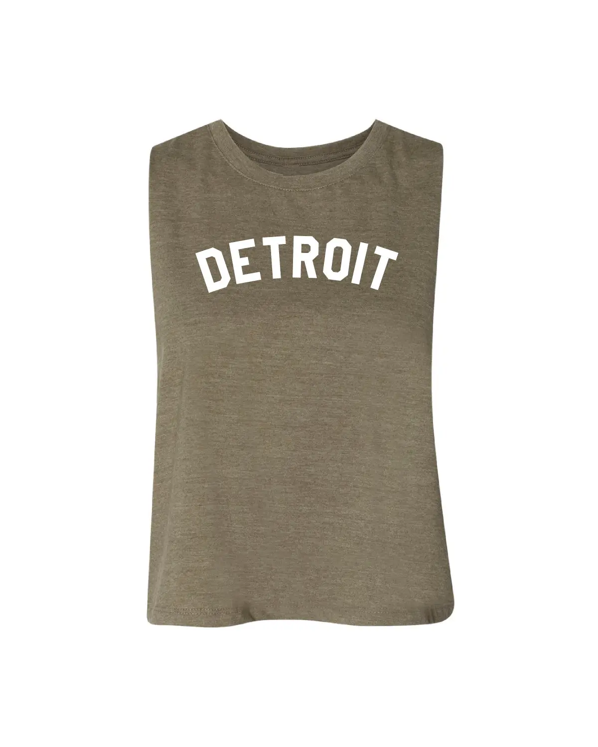 Ink Detroit Kids' Detroit Graphic Crop Tank Top, Breathable Cotton Blend Racerback with Raw Armhole, Motor, Cropped