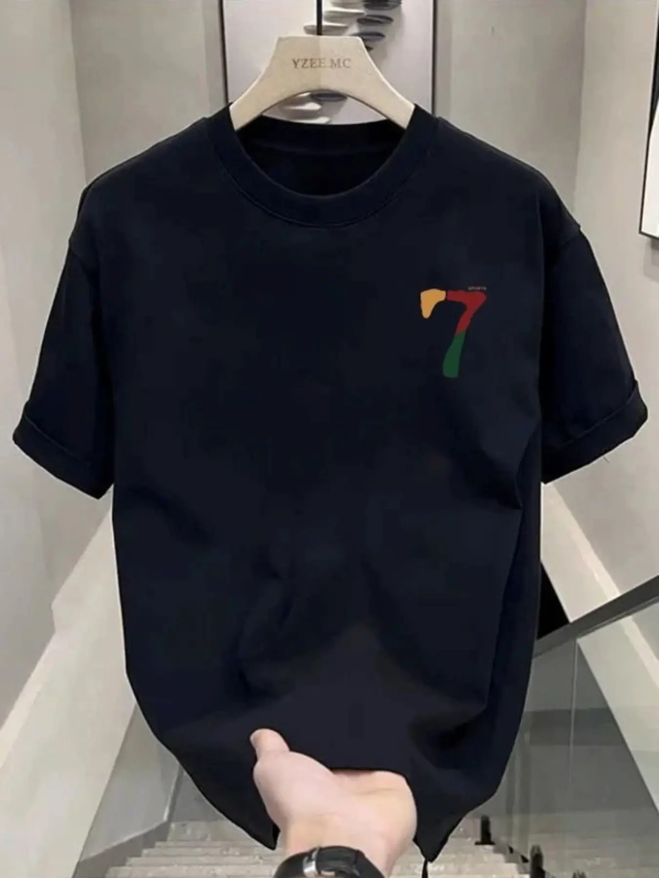 The new men's T-shirt Round Neck for the summer of 2026 features street fashion casual comfort breathability and 3D pattern printing