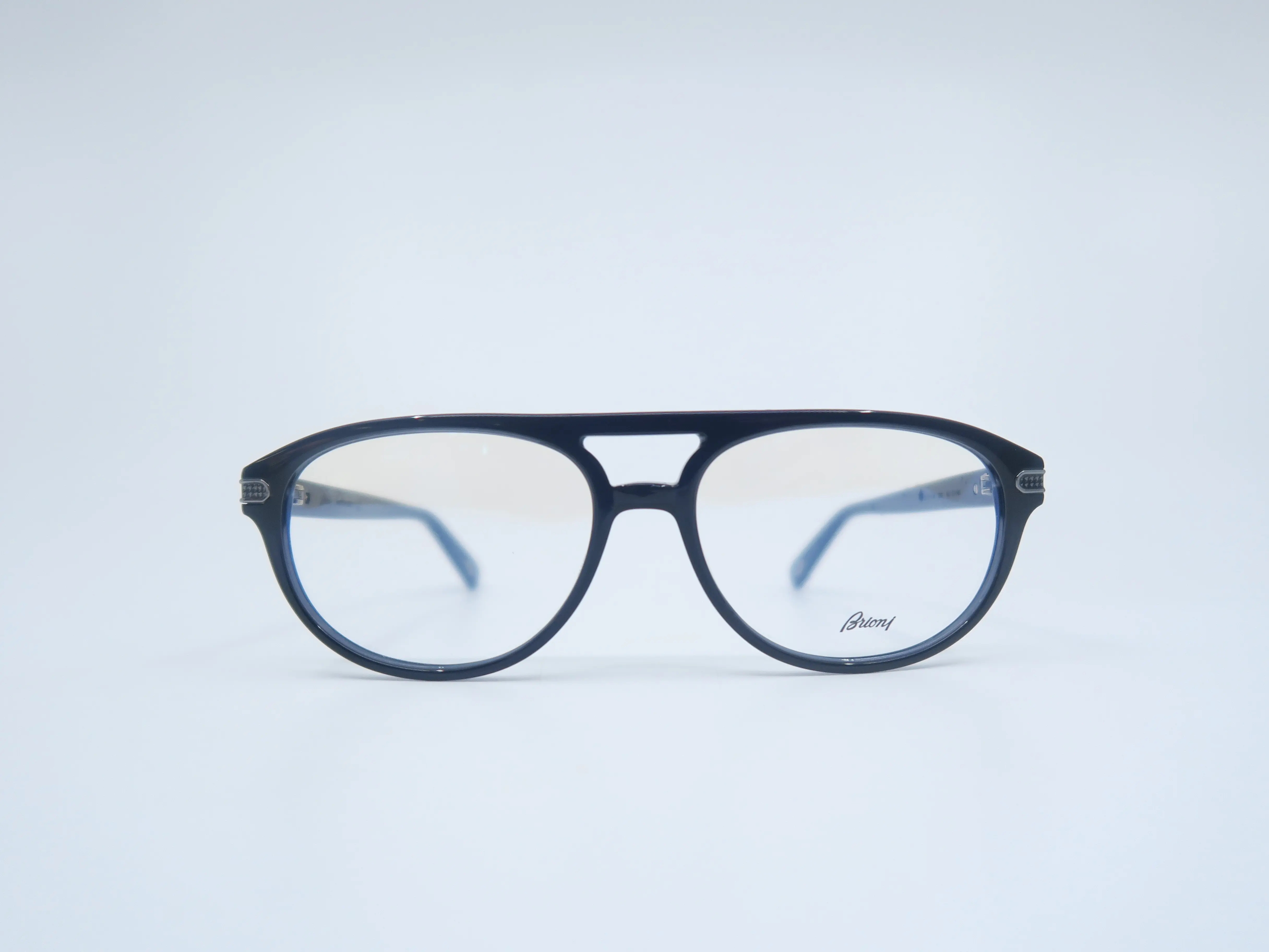Brioni BR 0043O 002 56mm Black Pilot, New Men's Eyeglasses Frames