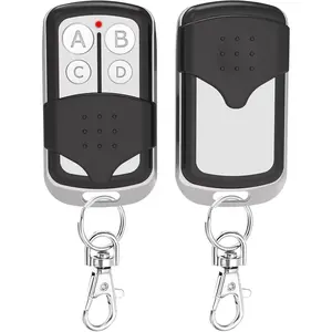 2 count Universal Garage Door Opener Remote  4-Button Programmable Compatible with Liftmaster Chamberlain Craftsman Opener with Purple Yellow Red Orange Green Learn Button