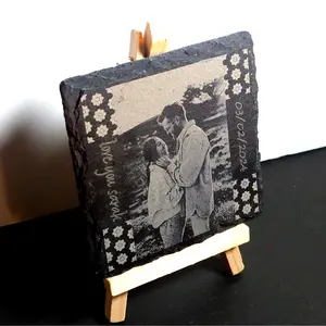 Personalized  Stone Coaster,4inch with holder,  father day gifts, handmade custom photo coaster,custom name, coaster gift, gifts for women, gifts for men, gifts for her, birthday gift, anniversary gift