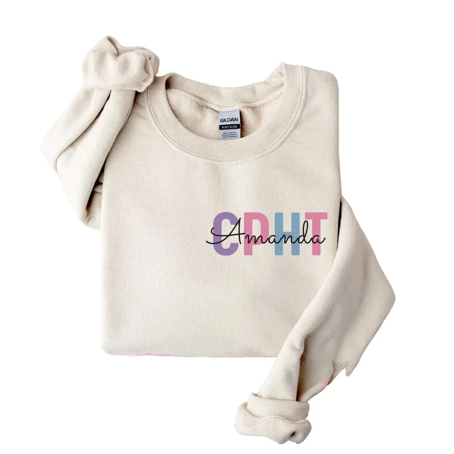 Personalized CPHT Sweatshirt, Custom CPhT Shirt, Certified Pharmacy Technician Crewneck, Nurse Appreciation Gift, Pharmacy Tech Sweater