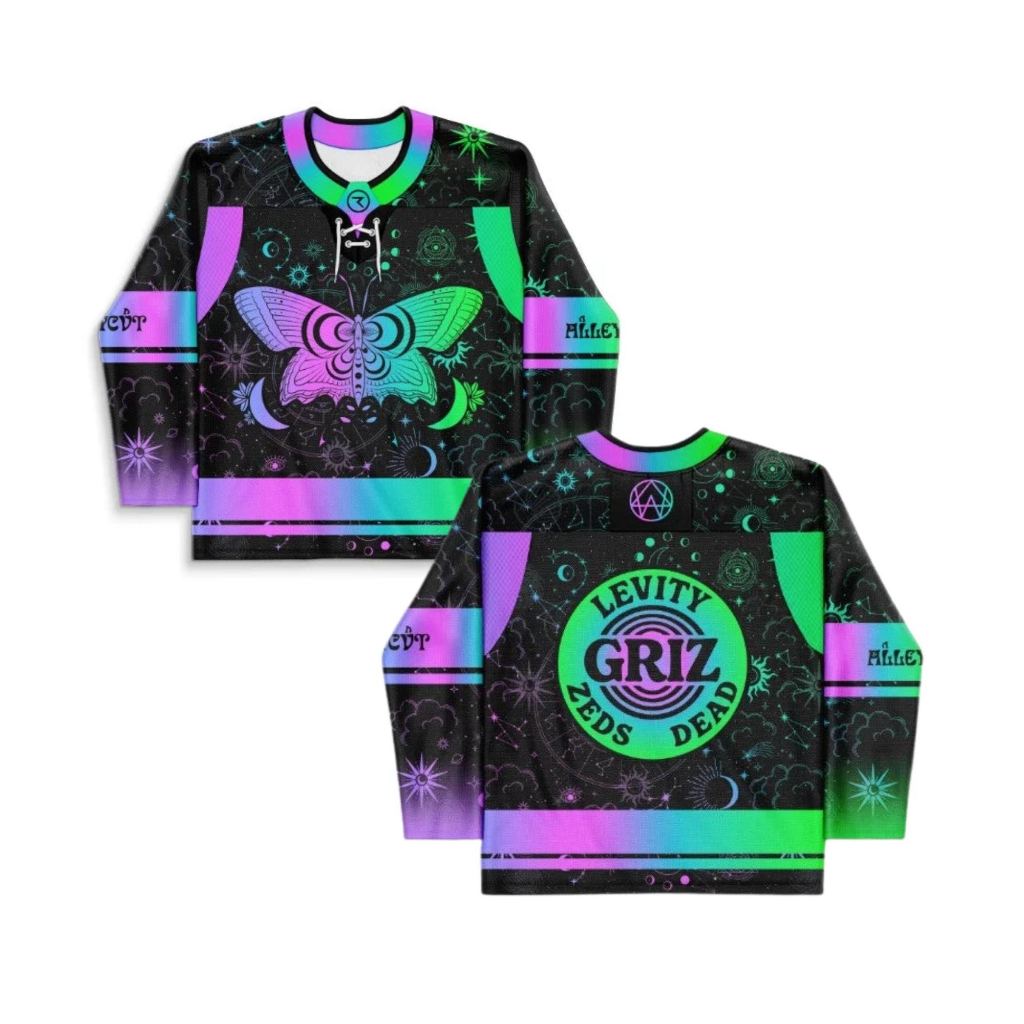 2026 ZEDS DEAD Levity GRIZ HOCKEY JERSEY, EDM Festivals Hockey