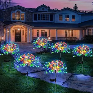 Solar Fireworks Lights, IP65, 8 Adjustable Lighting Modes, 200/300/420LED Per String For Yards, Courtyards, Camping, RVs, Parks, Festivals And Parties